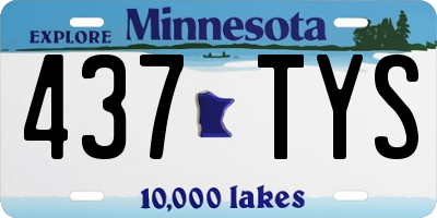 MN license plate 437TYS
