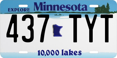 MN license plate 437TYT