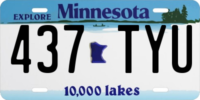 MN license plate 437TYU