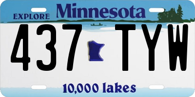 MN license plate 437TYW
