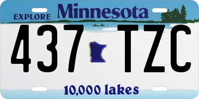 MN license plate 437TZC