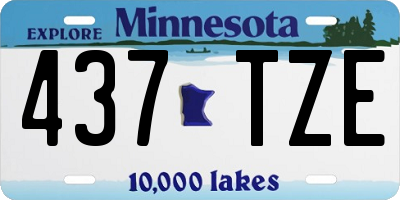 MN license plate 437TZE