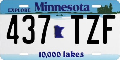 MN license plate 437TZF