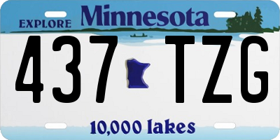 MN license plate 437TZG