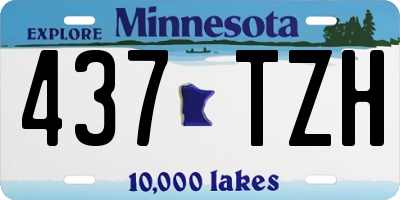 MN license plate 437TZH