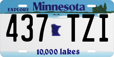 MN license plate 437TZI