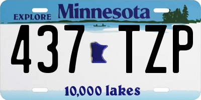 MN license plate 437TZP