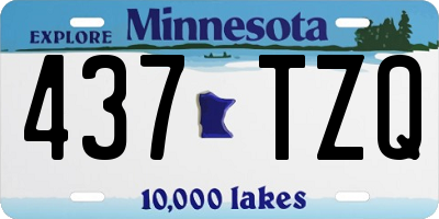 MN license plate 437TZQ