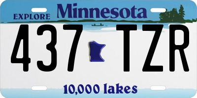 MN license plate 437TZR