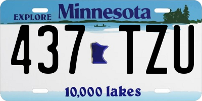 MN license plate 437TZU