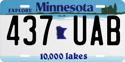 MN license plate 437UAB