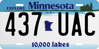 MN license plate 437UAC