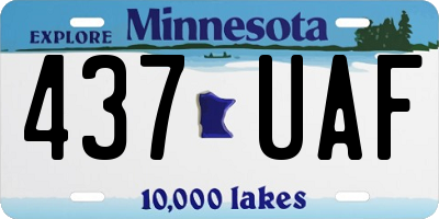 MN license plate 437UAF