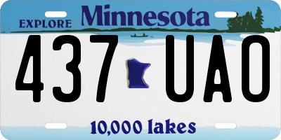 MN license plate 437UAO