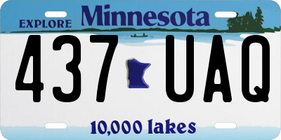 MN license plate 437UAQ