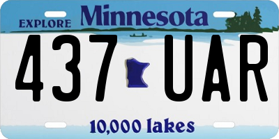 MN license plate 437UAR
