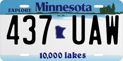 MN license plate 437UAW