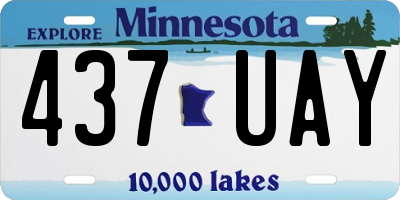 MN license plate 437UAY
