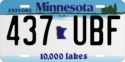 MN license plate 437UBF