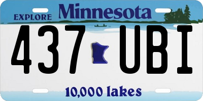 MN license plate 437UBI