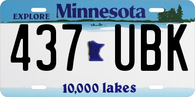 MN license plate 437UBK