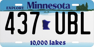 MN license plate 437UBL