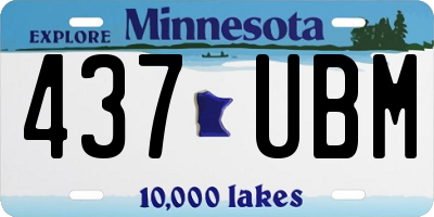 MN license plate 437UBM