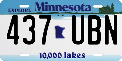 MN license plate 437UBN
