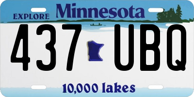 MN license plate 437UBQ