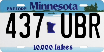 MN license plate 437UBR