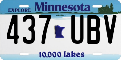 MN license plate 437UBV