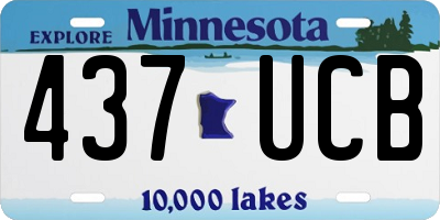 MN license plate 437UCB