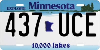MN license plate 437UCE