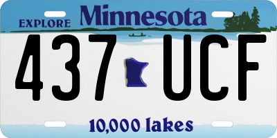 MN license plate 437UCF
