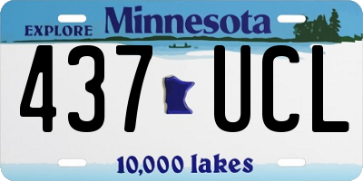 MN license plate 437UCL