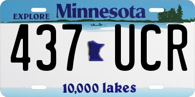 MN license plate 437UCR