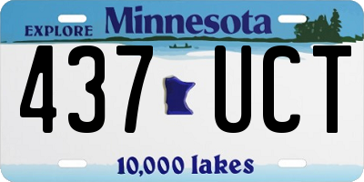 MN license plate 437UCT