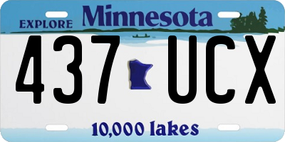 MN license plate 437UCX