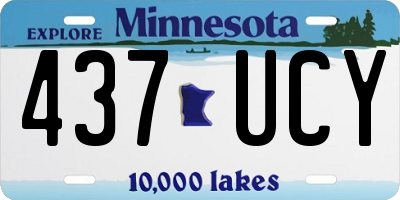 MN license plate 437UCY