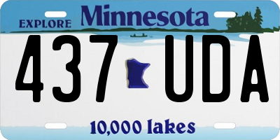 MN license plate 437UDA