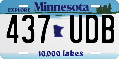 MN license plate 437UDB