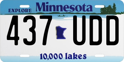 MN license plate 437UDD