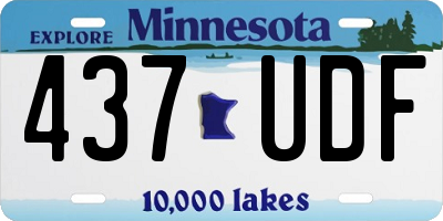 MN license plate 437UDF