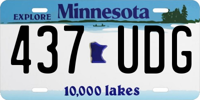 MN license plate 437UDG