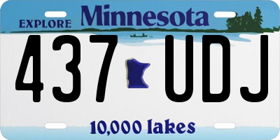 MN license plate 437UDJ