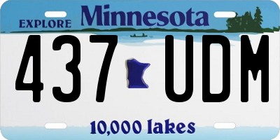 MN license plate 437UDM
