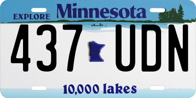 MN license plate 437UDN