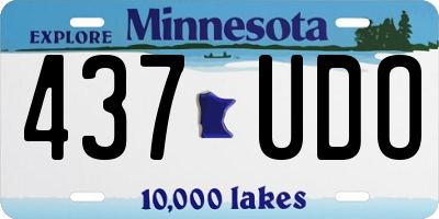 MN license plate 437UDO