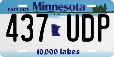 MN license plate 437UDP