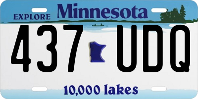 MN license plate 437UDQ